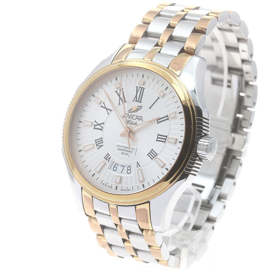 Enicar Date Silver Dial Automatic Mens Watch